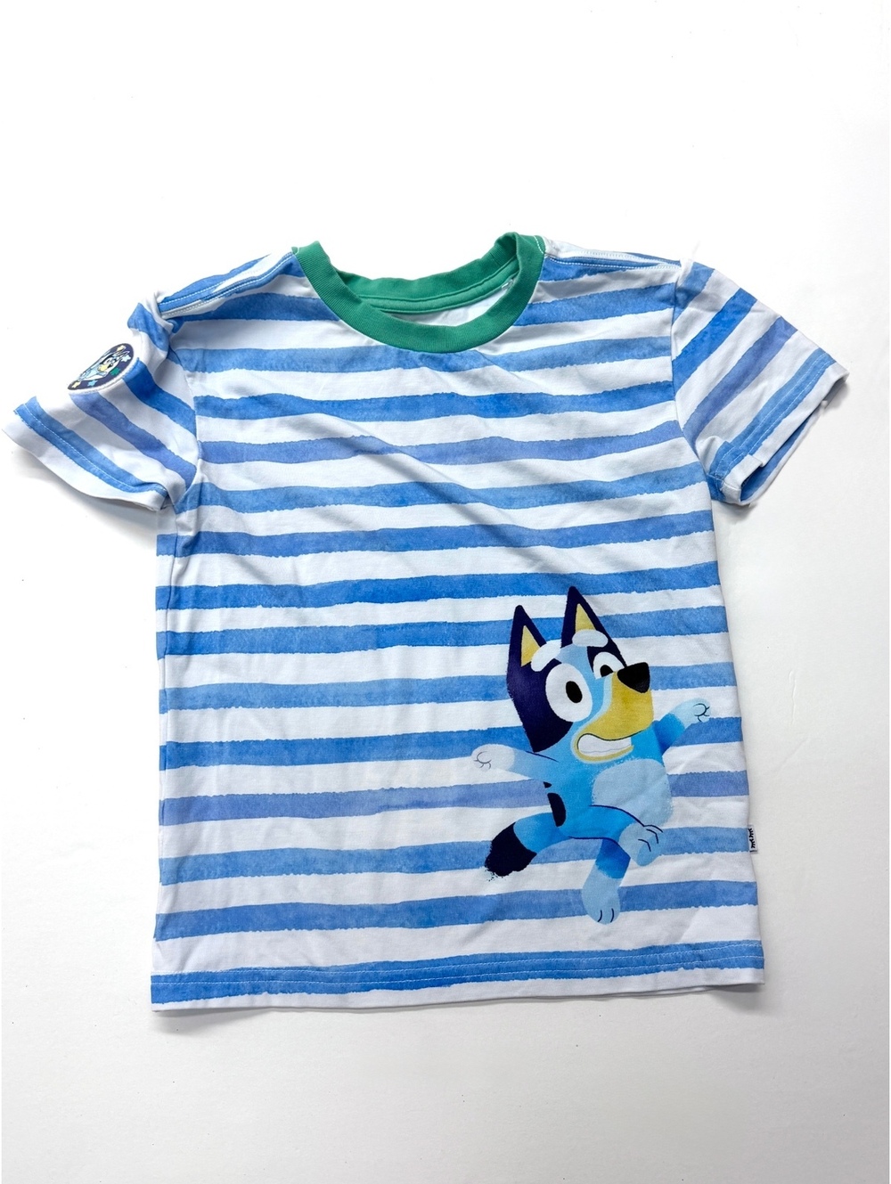Little Sleepies Play Bluey Striped Short Sleeve T-Shirt Size 4T Bamboo